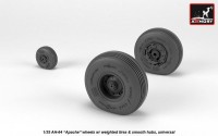 Armory ARAW35304 Boeing/Hughes AH-64A Apache wheels with weighted tires/tyres, smooth hubs 1/35