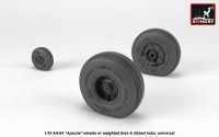 Armory ARAW35305 Boeing/Hughes AH-64A Apache wheels with weighted tires/tyres, spoked hubs 1/35