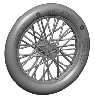 Art Scale 200-A72022 German 760x100 spoked wheels - 1 pair 3d-printed 1/72