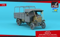 Armory AR72101 Dennis 3t Lorry, British WWI lorry with flatbed cargo body plastic kit with PE parts & resin engine 1/72