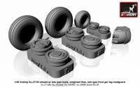 Armory ARAW48021 Sukhoi Su-27/Su-30 wheels with late type hubs, weighted tires/tyres, front mudguard Su-27 late, Su-30 early, Su-30K/KN, Su-30MKI board No.06 1/48