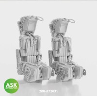 Art Scale 200-A72031 GRU-7A ejection seat including seat belts, 2 pcs. - Grumman F-14A/F-14B Tomcat Early 1/72