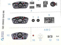 Quinta studio QD35002 Приборная панель ГAЗ-66 1/35