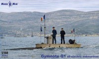 MikroMir 144-043 Gymnote Q1 all electric submarine 1/144